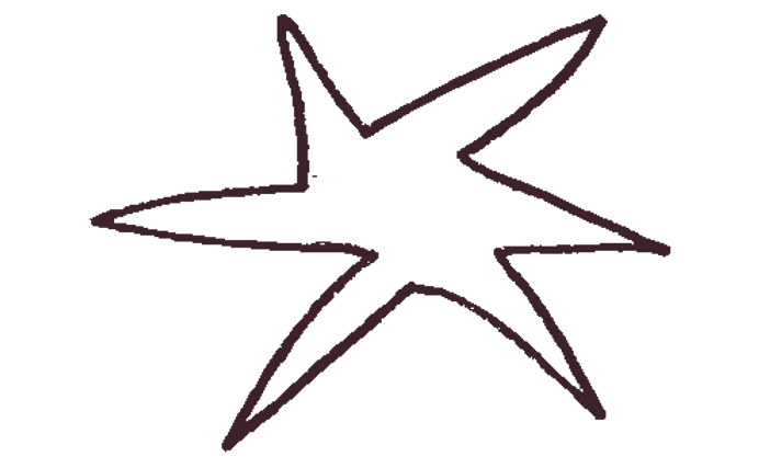 Hand-drawn star bullet