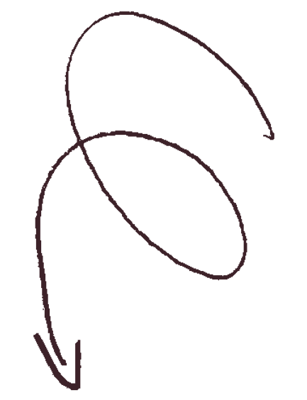 Hand drawn arrow