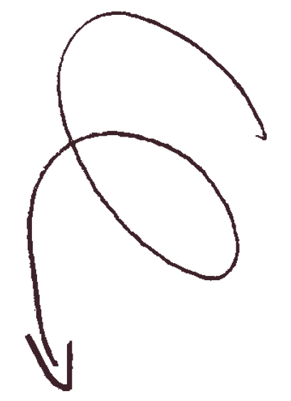 Hand drawn arrow