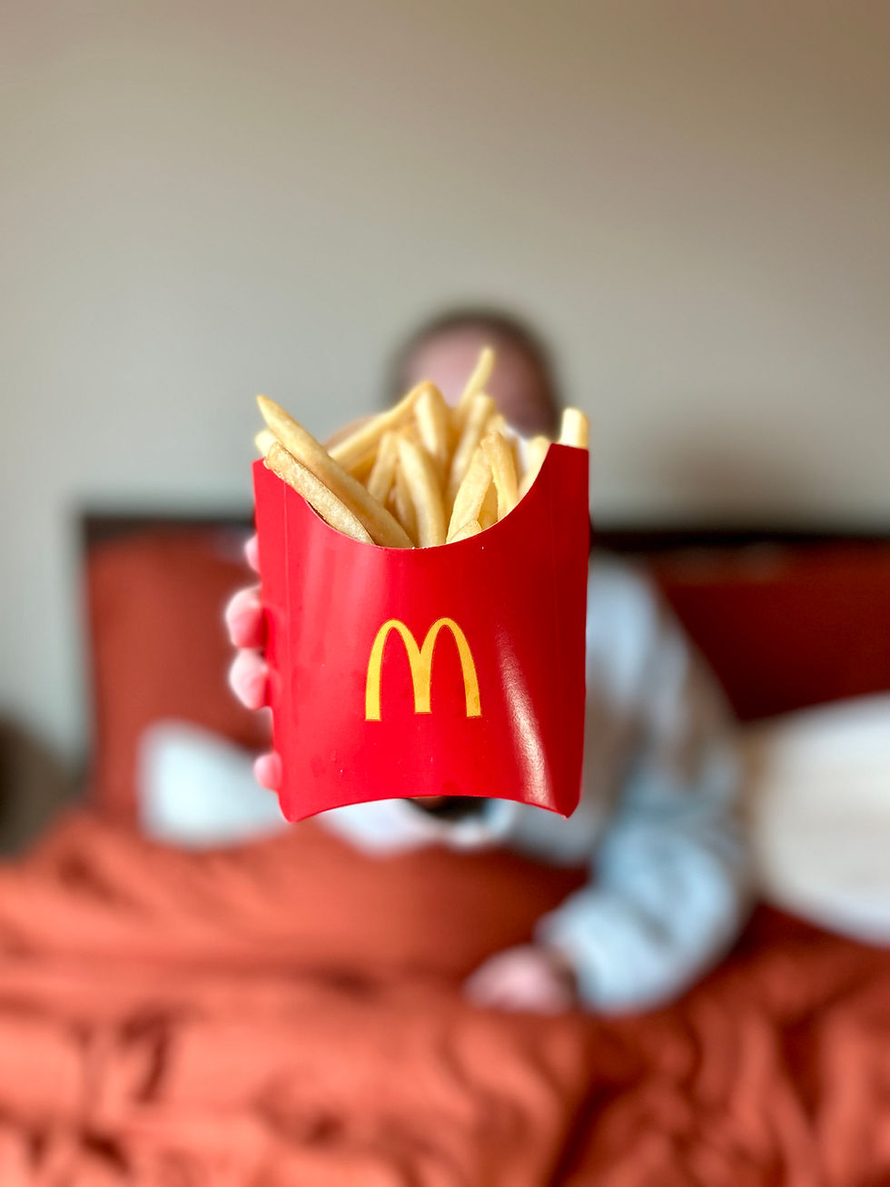 box of Mcdonald's fries